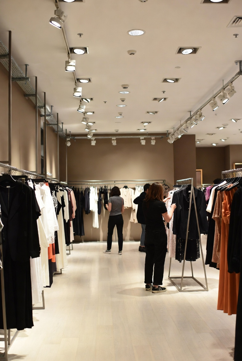 Interior of Velvet and Thread Boutique clothing store in downtown Knoxville TN